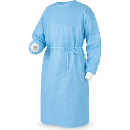 Medgluv AAMI Level 2 Blue Isolation Gowns - Disposable Fluid-Resistant