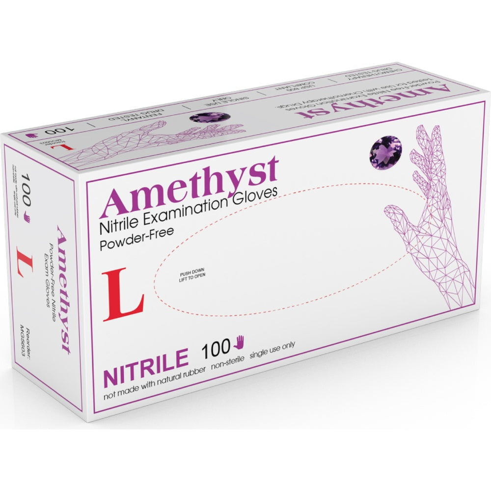 Medgluv Amethyst Dark Blue Nitrile Exam Gloves - 7.2 mil Powder-Free