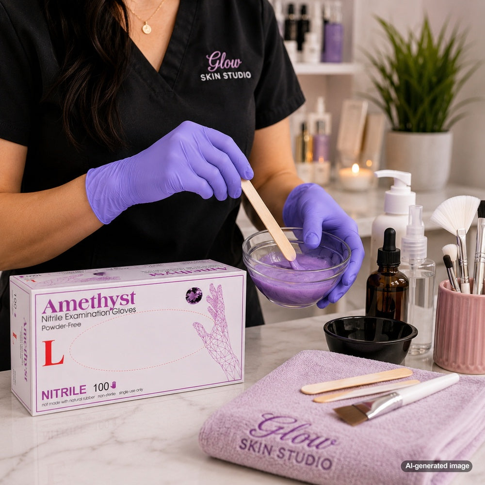 Medgluv Amethyst Dark Blue Nitrile Exam Gloves - 7.2 mil Powder-Free
