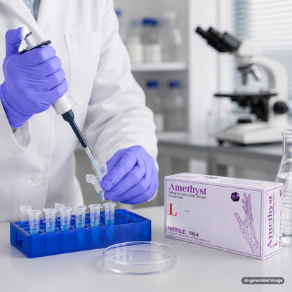 Medgluv Amethyst Dark Blue Nitrile Exam Gloves - 7.2 mil Powder-Free