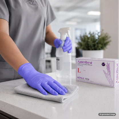 Medgluv Amethyst Dark Blue Nitrile Exam Gloves - 7.2 mil Powder-Free