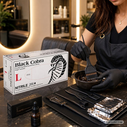 Medgluv Black Cobra Black Nitrile Exam Gloves - 3.1 mil Powder-Free