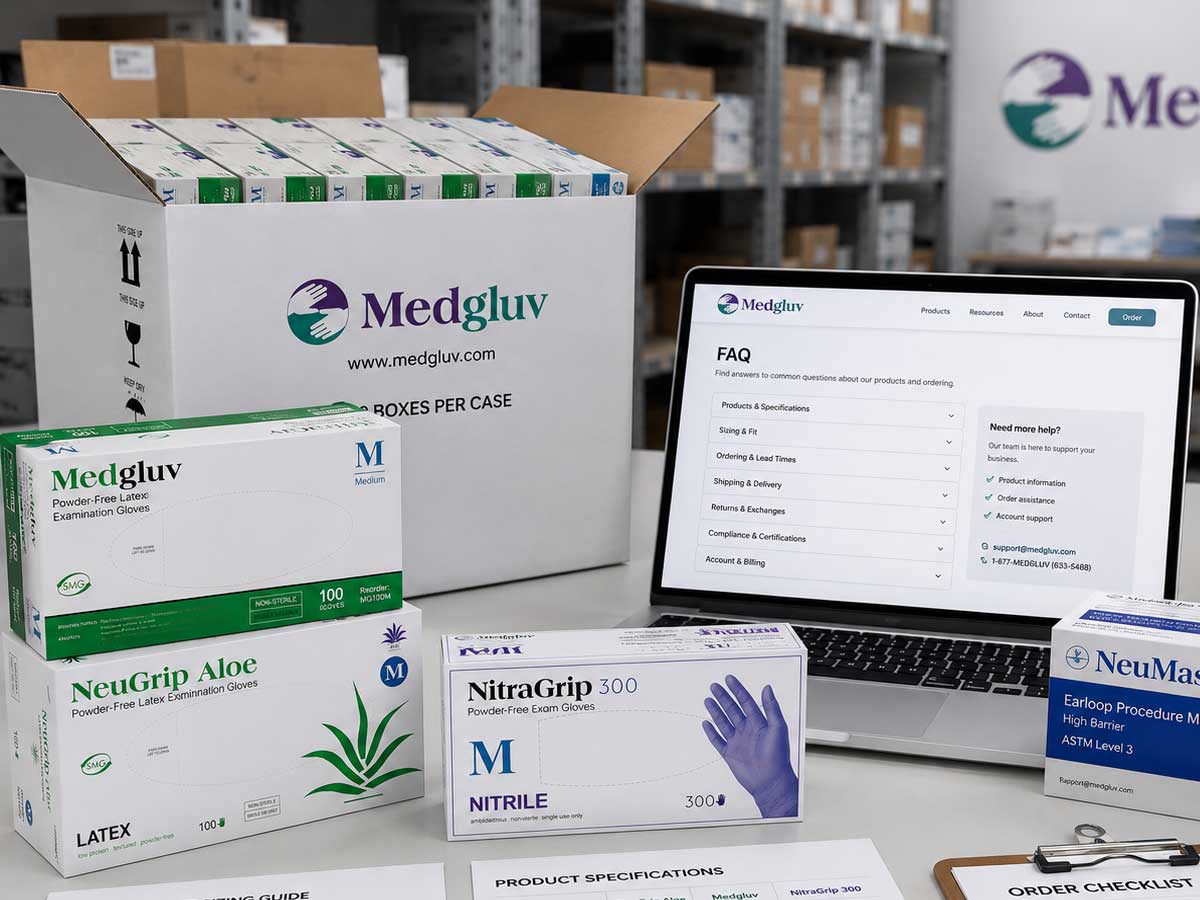 MedGluv customer account and professional glove ordering   support