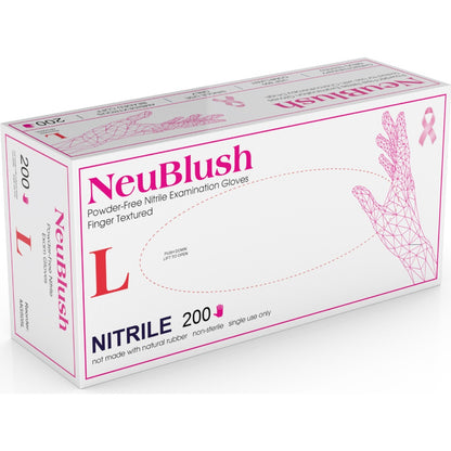Medgluv NeuBlush Pink Nitrile Exam Gloves - 3.5 mil Powder-Free