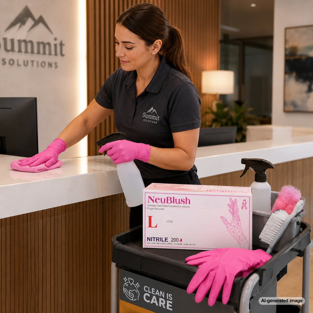 Medgluv NeuBlush Pink Nitrile Exam Gloves - 3.5 mil Powder-Free