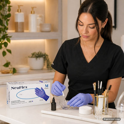 Medgluv NeuFlex 250 Cornflower Blue Nitrile Exam Gloves - 3.7 mil Powder-Free