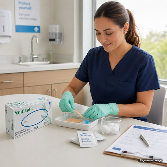 Medgluv NeuLeaf Green Nitrile Exam Gloves - Biodegradable 3.8 mil Powder-Free