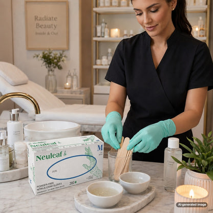 Medgluv NeuLeaf Green Nitrile Exam Gloves - Biodegradable 3.8 mil Powder-Free