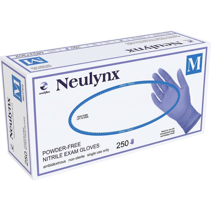 Medgluv NeuLynx 250 Cornflower Blue Nitrile Exam Gloves - Low Dermatitis Powder-Free