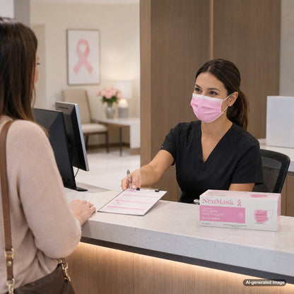 Medgluv NeuMask Pink Procedure Ear-Loop Masks