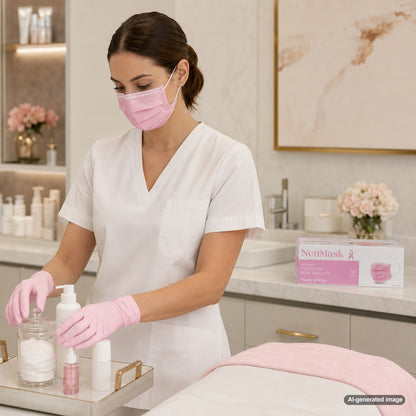 Medgluv NeuMask Pink Procedure Ear-Loop Masks