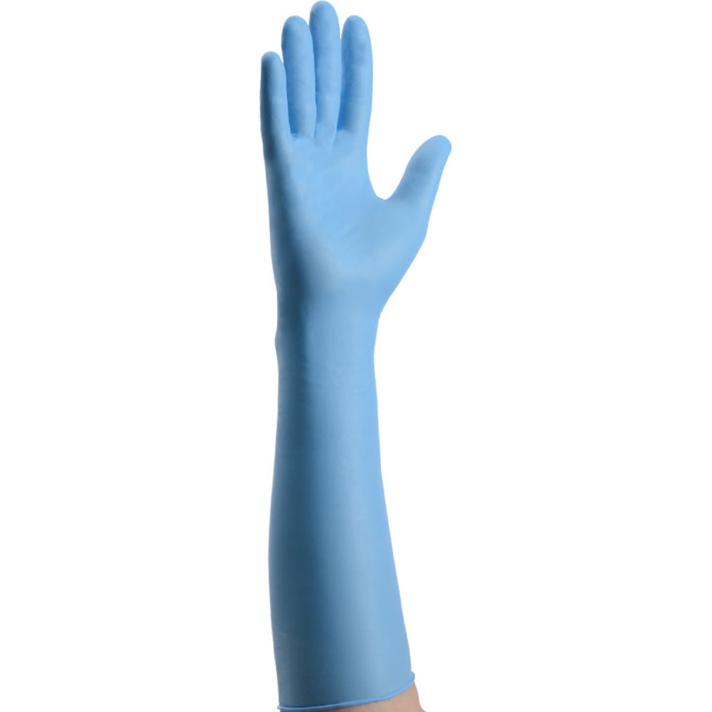 Medgluv NeuPro Blue Nitrile Exam Gloves - 16-Inch Extended Cuff