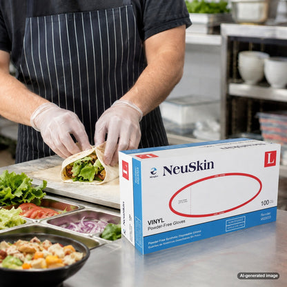 Medgluv NeuSkin Clear Vinyl General Purpose Gloves - 5.5 mil Powder-Free