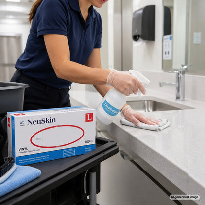 Medgluv NeuSkin Clear Vinyl General Purpose Gloves - 5.5 mil Powder-Free