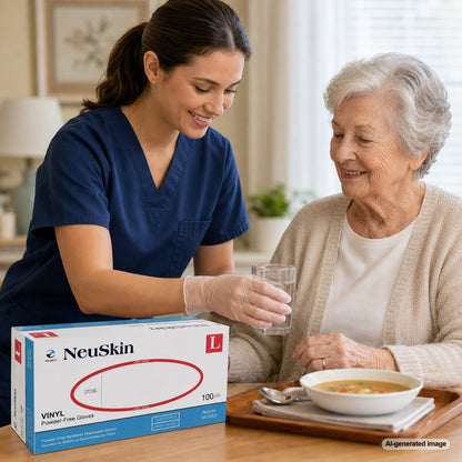 Medgluv NeuSkin Clear Vinyl General Purpose Gloves - 5.5 mil Powder-Free