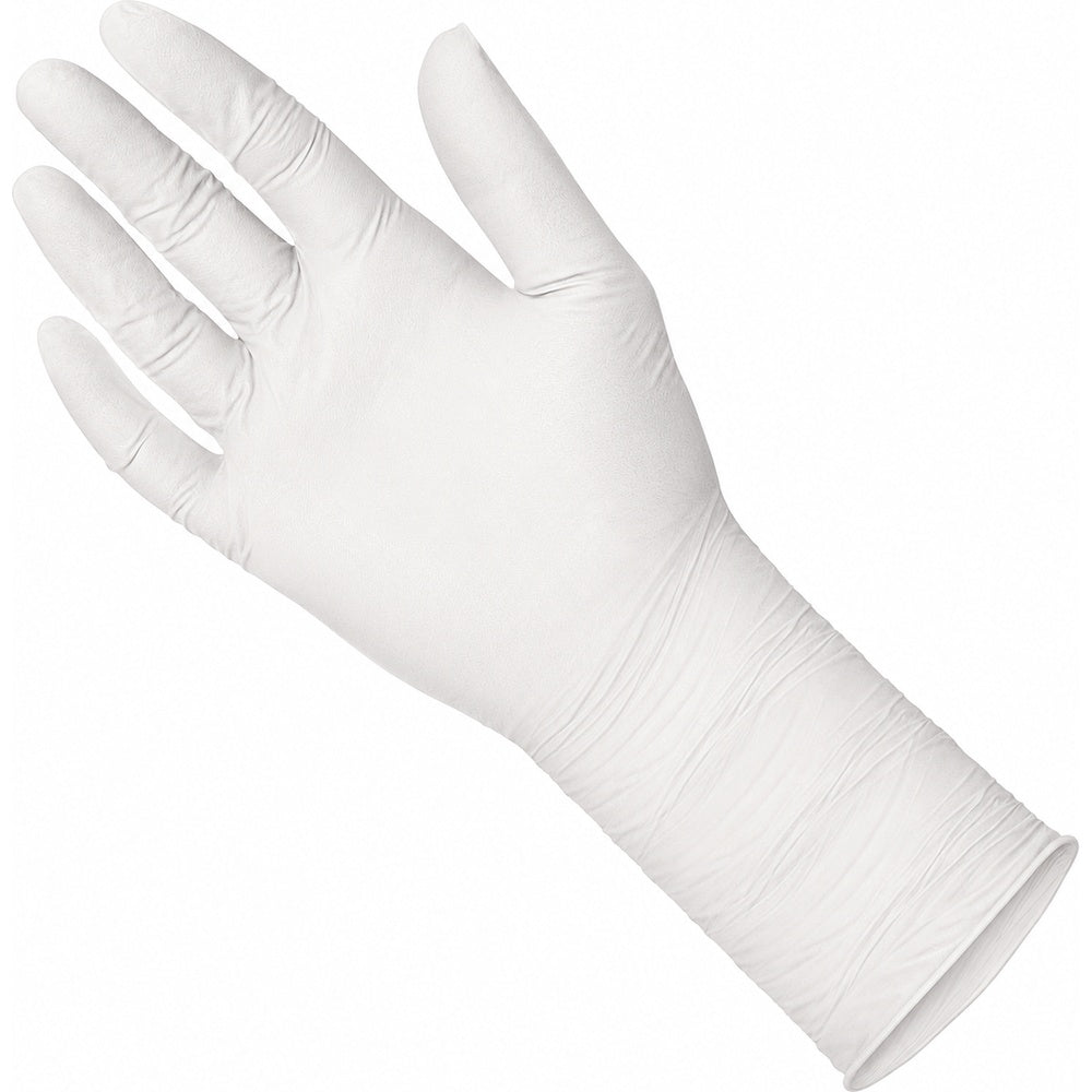 Medgluv NitraGrip White Nitrile Sterile Exam Gloves - 6.3 mil Powder Free - 12-Inch Extended Cuff