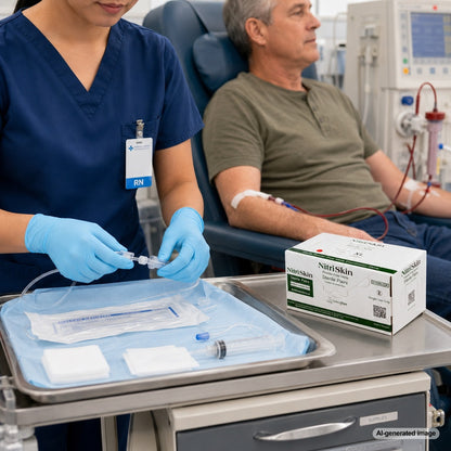 Medgluv NitriSkin Sky Blue Nitrile Sterile Exam Gloves - 5.1 mil Powder-Free