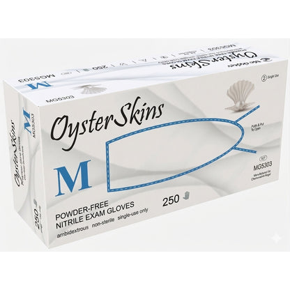 Medgluv OysterSkin 250 Platinum Nitrile Exam Gloves - 3.6 mil Powder-Free