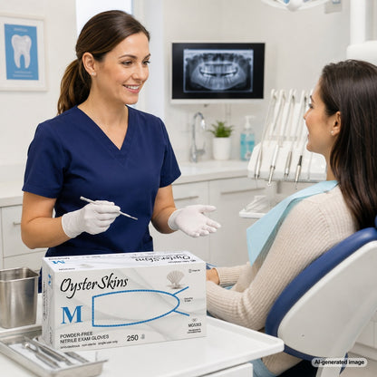 Medgluv OysterSkin 250 Platinum Nitrile Exam Gloves - 3.6 mil Powder-Free