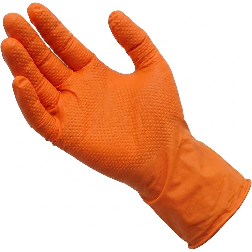 Medgluv SonicBurst Orange Nitrile Exam Gloves - 6.5 mil Powder-Free