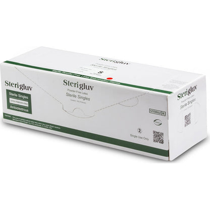 Medgluv Sterigluv Cream Latex Sterile Exam Gloves - 6.5 mil Powder-Free