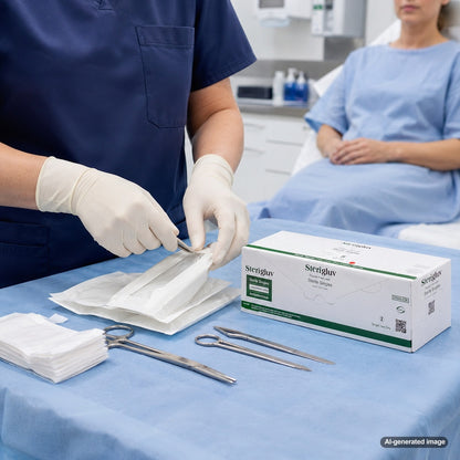 Medgluv Sterigluv Cream Latex Sterile Exam Gloves - 6.5 mil Powder-Free