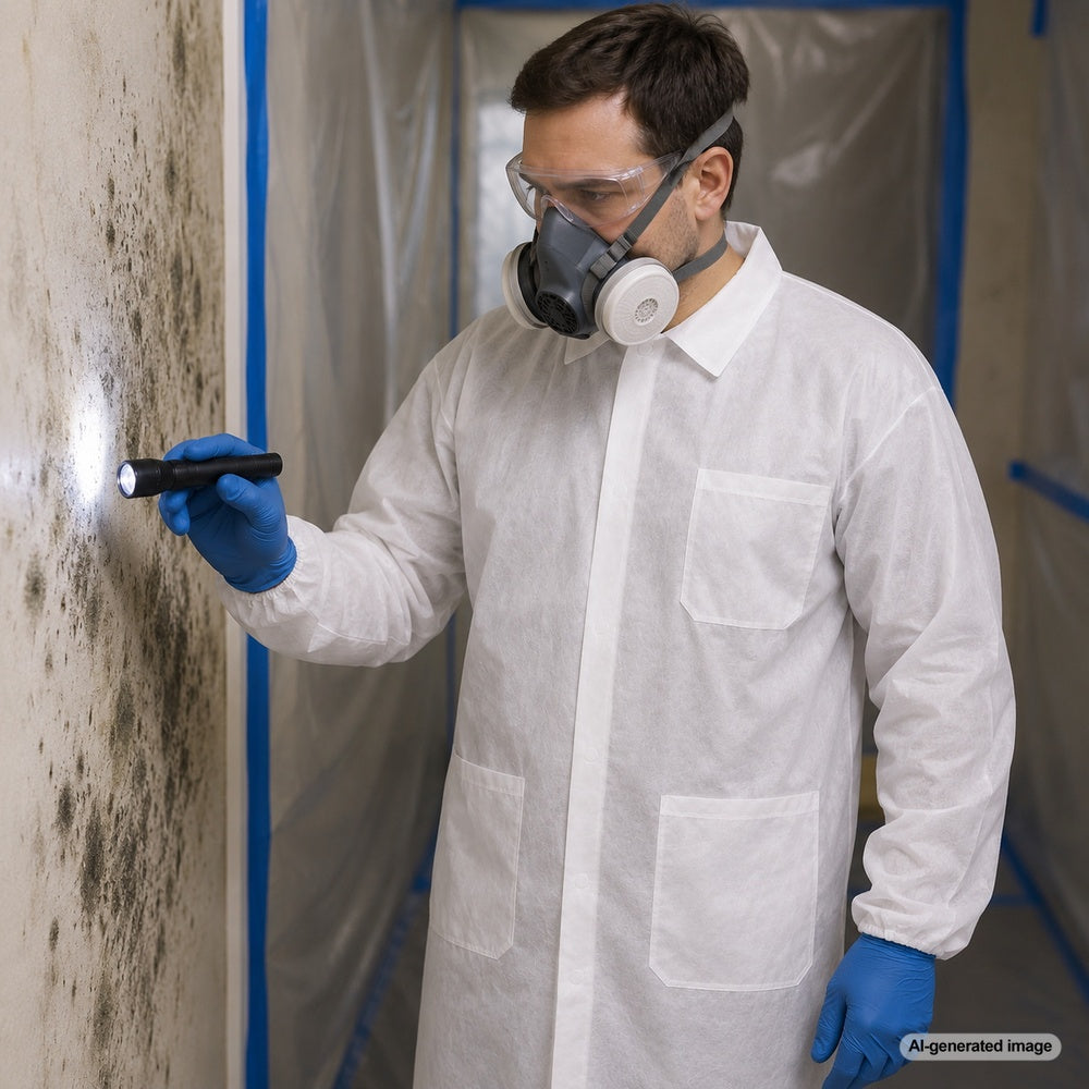 Medgluv White Disposable Lab Coats - With Pockets