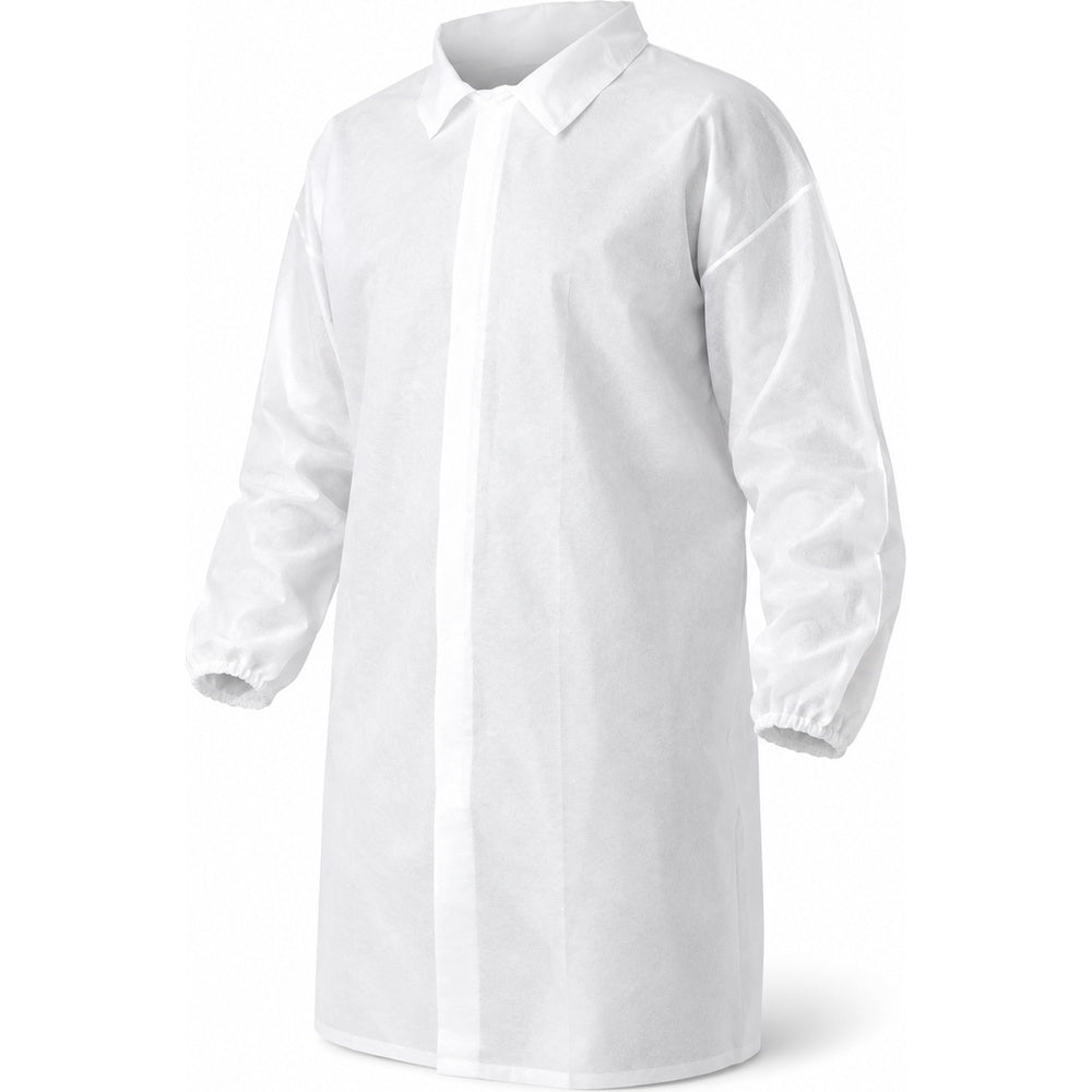 Medgluv White Disposable Lab Coats - Without Pockets